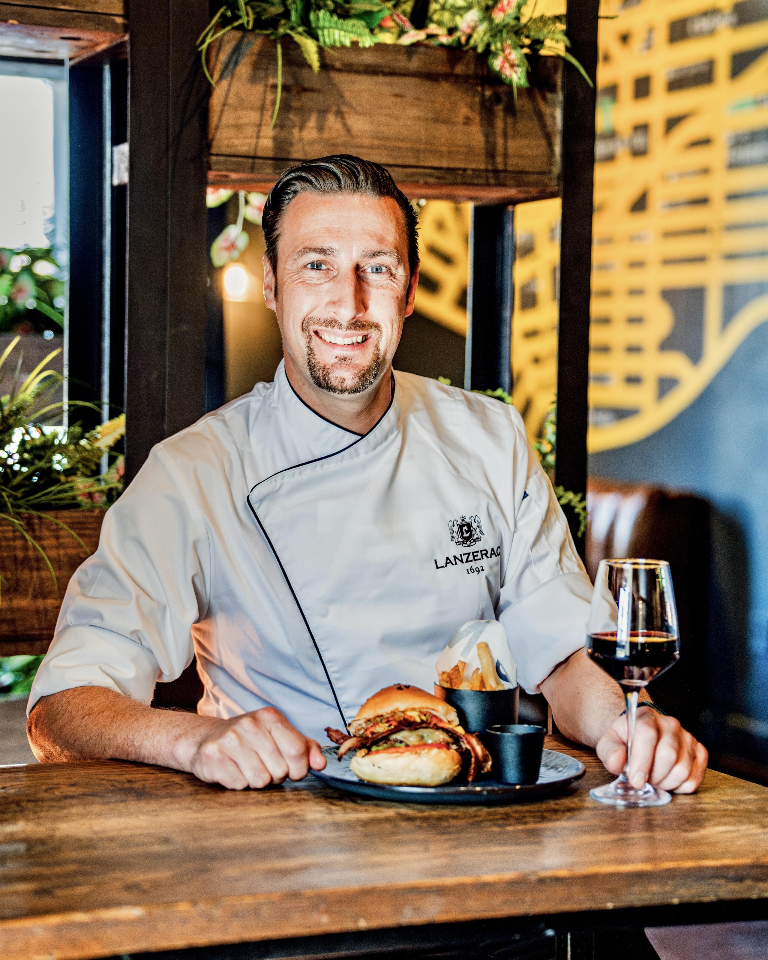 Lanzerac Pinotage Burger – Masterfully created by Executive Chef Stephen Fraser